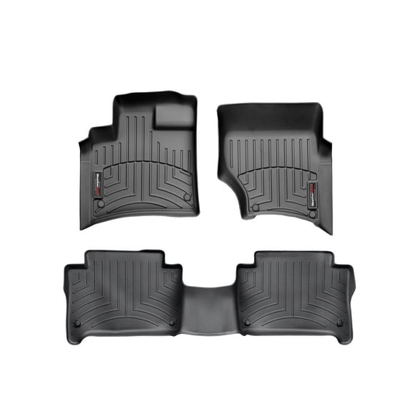 WeatherTech Custom Fit FloorLiners compatible with 2011-2015 Audi Q7 - 1st & 2nd Row, Black