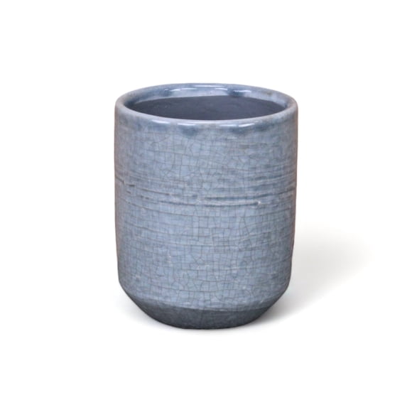 Maceta Cheungs de Cerámica Gris con Patrón Abstracto de Mosaico
