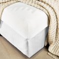 thumbnail image 7 of Elegant Comfort 1-Piece Striped Bed Skirt, 1500 Series, Stylish Design, Pleated for a Clean Look- Easy Care, Wrinkle and Stain Resistant, Stripe, Twin, White, 7 of 7