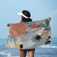 thumbnail image 6 of Lksixu 2 in 1 Packable Beach Towel & Backpack, Floral Print Microfiber Beach Towel with Built-in Storage, Sand Free Quick Dry Bath Towel Convertible Beach Mat & Carry Bag for Pool Camping Travel, 6 of 9