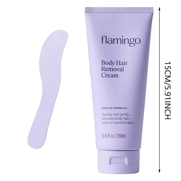 Flamingo Body Hair Removal Cream with Spatula Applicator, Gentle