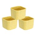 thumbnail image 1 of Unique Bargains 2' Square Plastic Succulent Planter with Drainage Flowerpot Container, Yellow 3 Pack, 1 of 5