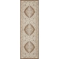 thumbnail image 3 of Bliss Rugs Floral Indoor Outdoor Rug Water Resistant Runner Rug for Patio, Hallway, Entryway, Deck, Brown ,3' x 10', 3 of 8