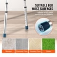 thumbnail image 5 of Andador plegable VEVOR de 2 botones con altura ajustable de 8 niveles y asas resistentes. Andador ligero de aluminio para personas mayores y discapacitadas, hasta 169 kg., 5 of 5