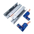 thumbnail image 2 of Flynix Drawer Slides Drawer Runners Durability 1 Pair Smooth Hardware Metal for Wardrobe Workshop NightStand Office Framed Cabinets buffering, 2 of 10