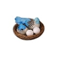 thumbnail image 4 of Nido de pájaro artificial Pájaro de Pascua Decorativo Césped Artes Pájaros Escultura Ornamento para jardín Micro Paisaje Fiesta Decoración Azul CUTICAT Nido de pájaro y huevos, 4 of 8
