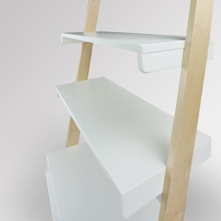 American Trails Freestanding Ladder Desk With Drawer, Natural Maple/White