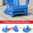 thumbnail image 4 of CostaElm Adirondack Outdoor Ottoman, All Weather HDPE Plastic Adirondack Ottoman, Patio Slat Footrest Foldable Foot Stool, Pacific Blue, 4 of 9