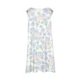 thumbnail image 5 of BYHONG Robes d'Été Décontractées pour Filles Mode Mignonne Printemps et Été Imprimé Col Rond Sans Manches Robe Décontractée (1) Bleu Clair 3-4 Robes de Soleil pour Filles, 5 of 5