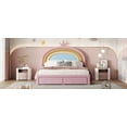 thumbnail image 2 of Luxurious Velvet Bed - Rainbow Decor & Storage Space|77.5"L X 55.5"W X 47"H, 2 of 11