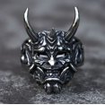 thumbnail image 3 of Oni Ring Cool Chunky Jewelry Japanese Oni Rings Devil Demonic Onimusha Rings for Men (13), 3 of 6