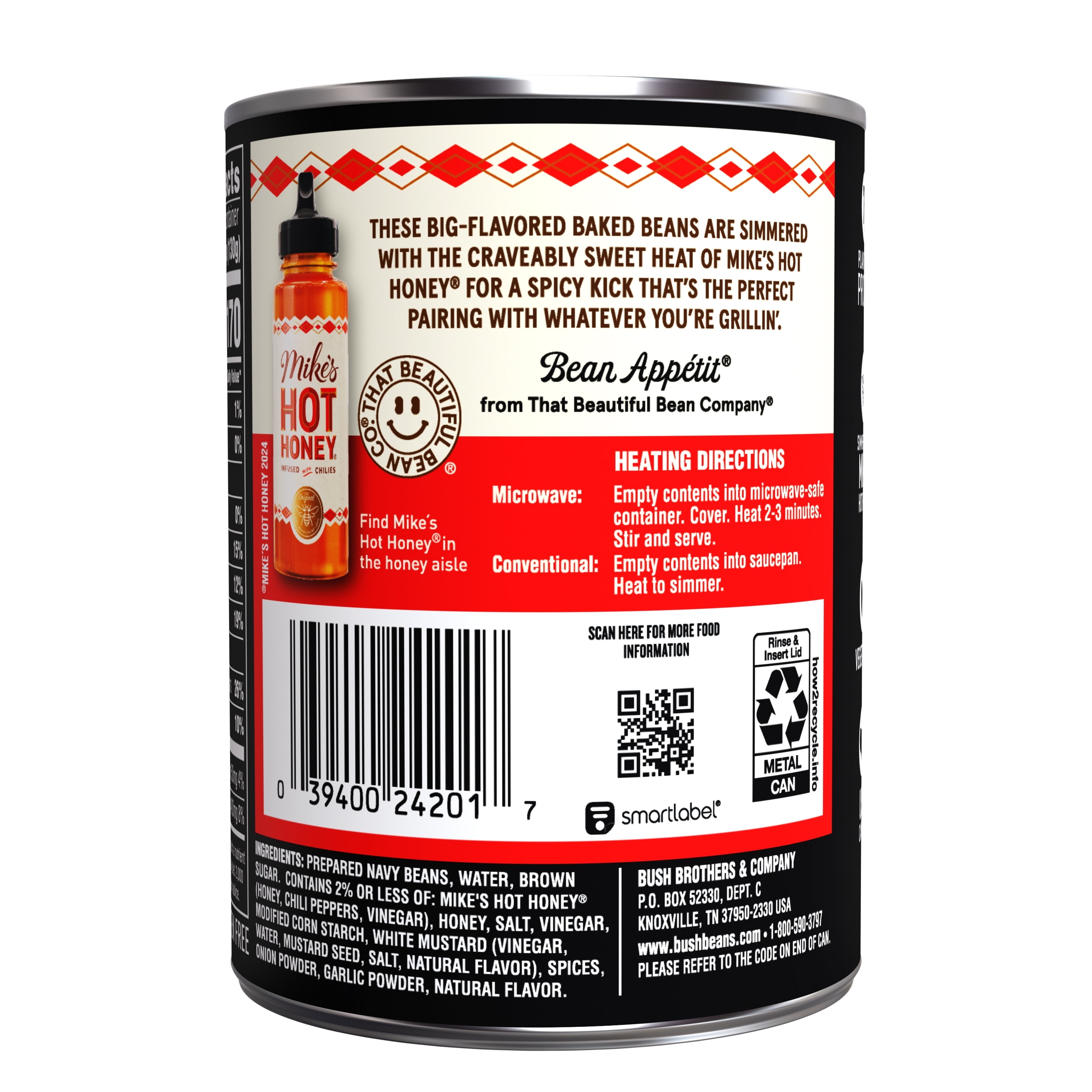 (12 pack) Bush's Hot Honey Grillin' Beans 21.7 oz