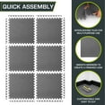 thumbnail image 6 of ProsourceFit Extra Thick Puzzle Exercise Mat 1", EVA Foam Interlocking Tiles, 6 of 8