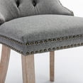 thumbnail image 4 of Modern Dining Chairs Set of 2, High-end Tufted Contemporary Linen Upholstered Dining Chair with Soild Wood Legs Legs and Nailhead Trim for Dining Room Kitchen Vanity Patio, Gray, 4 of 7