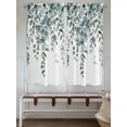 thumbnail image 5 of Spring Green Eucalyptus Leaves Bedroom Curtains 63 Inches length, Summer Rustic Botanical Window Treatment Curtain Drapes, Rod Pocket Curtain Panels for Living Room Kitchen, 42"x63", 2 Panels, 5 of 7