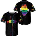 thumbnail image 3 of Lotusprinthandmade Personalized Name LGBT Baseball Jersey XS-5XL Multicolor, LGBT Baseball Shirt, 3 of 5