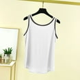 thumbnail image 4 of Cotton Tank Tops for Women Soft Summer Casual Sleeveless Crew Neck Modal Shirt Blouses Comfy Workout Base Tee (XL, White 02), 4 of 5