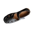 thumbnail image 3 of Women's Wide Width Flat Sandals, Breathable Hollow Cutout Leather Shoes with Adjustable Strap, Comfortable Non-Slip Walking Shoes for Daily Wear, Work, Shopping - Black/Blue/White/Brown, 3 of 10