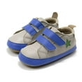 thumbnail image 2 of Old Soles Toddlers Star Markert Walker Sneakers, Gris \ Neon Blue,18 EU (2 US) M US, 2 of 7