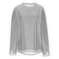thumbnail image 4 of MeetoTime Long Sleeve Tops for Women Round Neck Slit Ribbed Pullover 2024 Fall Clothes Oversized Sweaters, 4 of 4