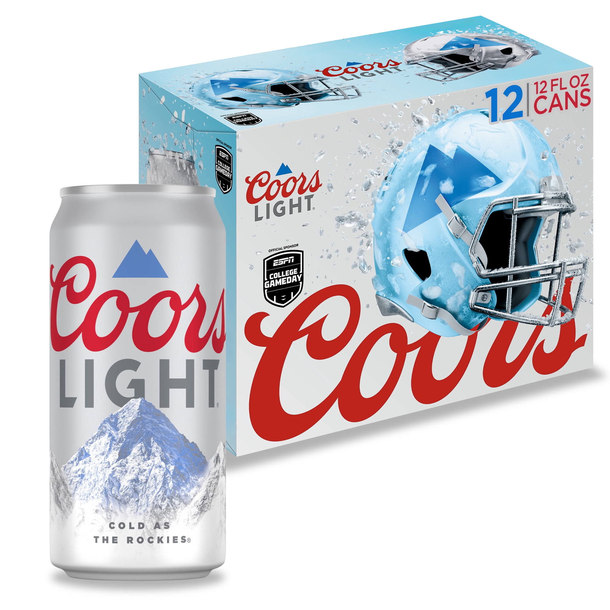 Coors Light American Beer, 12 Pack, 12 fl oz Aluminum Cans, 4.2% ABV