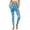 Blue Mermaid Scales Flash, variant on COEQINE Women Elastic Yoga Pants with Pockets Tummy Control High Waisted Casual Athletic Leggings No See Through Hip Lift Comfortable Tights, Hippie Flower Stripes, 3XL