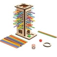 thumbnail image 2 of ToyKingdee Montessori Game Wooden Board Games, Colorful Sticks Dice Game Math Learning Toys, Builds Fine Motor Skills & Counting, Family Travel Games, 2 of 6