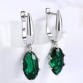 thumbnail image 5 of QQTDFG Platinum Plated Earrings Drop Dangle AAA Zirconia Green Latch Back Clasp L580-default, 5 of 7
