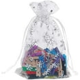 thumbnail image 7 of 100pcs Snowflake Organza Bags Christmas 5x7 inch, White Drawstring Mesh Gift Pouches for Jewelry Candy Party Favor, 7 of 7