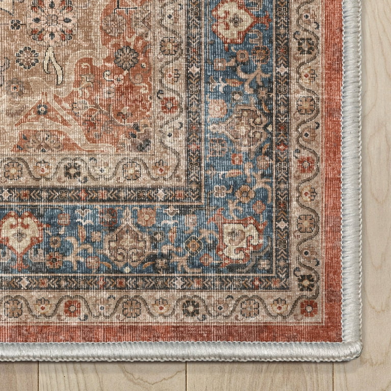 Well Woven Asha Lilith Vintage Oriental Red Blue Area Rug