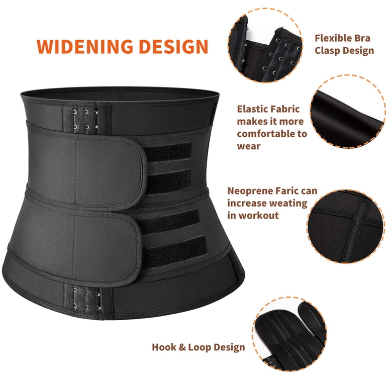 XUEBIN Korsett Damen Waist Trainer Damen, Verstellbar Waist Trainer Corset, Damen Bauchweg, Atmungsaktiv Taillenformer Für Sport Shaping Training, S-3XL Saunaanzug(Noir,M