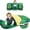 Green Automobile, variant on Primlect Nap Mat, 55" x 22" x 3" Sleeping Bag with Zipper, Removable Pillow and Blanket, for Daycare