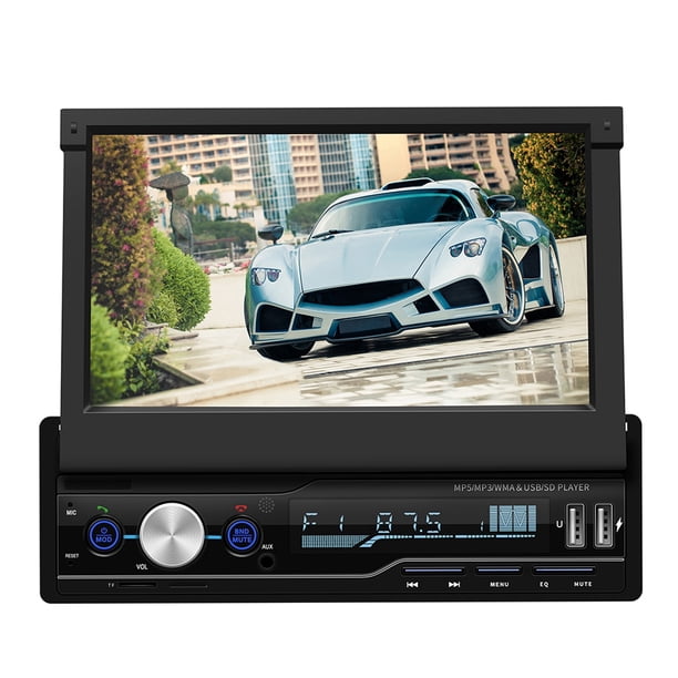 Ciglow 7 Pulgadas Coche Radio FM Reproductor MP5 Pantalla táctil Retractable HD Estéreo Sistema de Audio para el automóvil con Bluetooth Manos Libres Tarjeta USB/AUX/TF/Bluetooth 4.0 Amonsee No