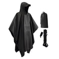 thumbnail image 2 of Poncho De Lluvia Con Capucha, 2 Unidades, Portátil, Resistente Al Agua, Para Hombres Y Mujeres, Color Negro, 2 of 8