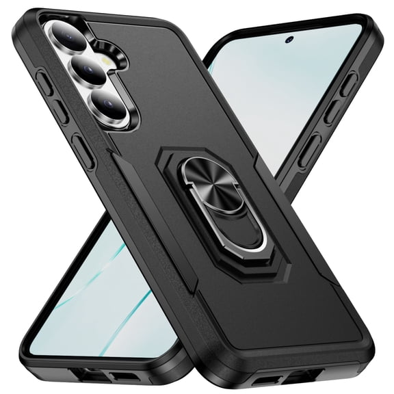 Dteck Case for Samsung Galaxy S26 ,Shockproof TPU PC Case Ring Holder Kickstand Cover for Samsung Galaxy S26 ,Black