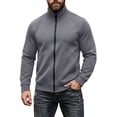 thumbnail image 6 of Frnrwgo Mens Sweatshirt Loose Fit Stand Collar Long Sleeve Solid Color Sports Casual Home Top, 6 of 10