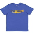 thumbnail image 3 of Inktastic Trumpet Gold Brass Music Instrument Youth T-Shirt, 3 of 5