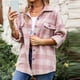 thumbnail image 5 of Puntoco moda mujer manga larga frente abierto ropa de abrigo suelta impresión blusa abrigo Tops bolsillos blusa liquidación Puntoco Puntoco-6629, 5 of 9