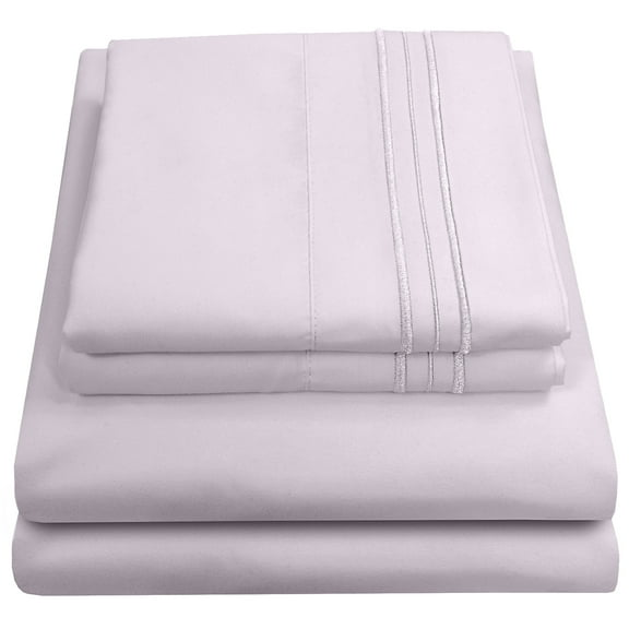 Sweet Home Collection 1500 Series Bed Sheets - Extra Soft Microfiber Deep Pocket Sheet Set - Lilac, Twin