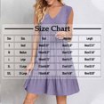 thumbnail image 6 of Womens Summer Dress Loose Sleeveless V Neck Mini Dresses Casual Flowy Boho Ruffle A Line Swing Sundress 2025, 6 of 6