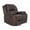 Dark Brown/Black, variant on GDF Studio Bangladesh Contemporary Faux Leather Waterfall Back Swivel Recliner, Dark Brown