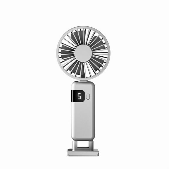 Portable Handheld Fan, Mini Portable Fan with Base, 1500mAh, 90° Adjustable, 5 Speed Wind, Skincare Eyelash Makeup Fan, USB Rechargeable Foldable Small Fan for Travel Beach Festival Summer