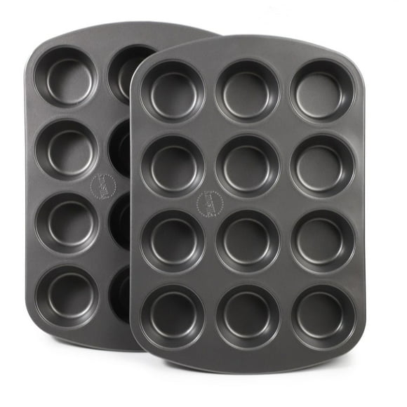 PILLSBURY NON STICK 12-CUP MUFFIN PAN SET - 2 PIECES