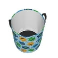 thumbnail image 3 of Daiia Cartoon Monster Round Laundry Basket with Handles Thickened Waterproof Circular hamper,Dirty Clothes Storage Basket for Bedroom,Bathroom,College Dorm-Small, 3 of 8