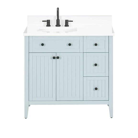Avanity Layla-Vs37-Wt Layla 36" Free Standing Single Basin Vanity Set - Blue