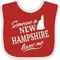 thumbnail image 3 of Inktastic Someone in New Hampshire Loves Me Boys or Girls Baby Bib, 3 of 4