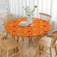 thumbnail image 3 of Tablecloth American Food Pattern Burger Hamburger Sandwich Breakfast Junk Food Theme Waterproof Round Cover for Foodies, 3 of 7