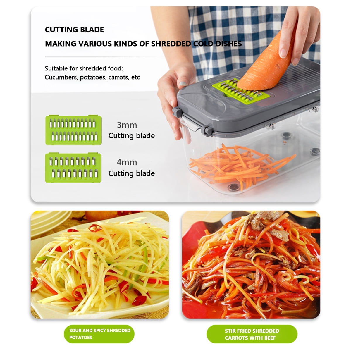 9 In 1 Vegetable Chopper,manual Food Chopper Onion Mincer Chopper Dicer  With Container,slicer Cutter For Tomato Garlic Cabbage Carrot Raoliang