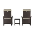 thumbnail image 5 of Serta Laguna Outdoor 5 Piece Reclining Set Brown Wicker, 5 of 5