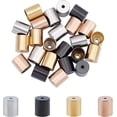 thumbnail image 1 of 24pcs 4 Colors Vacuum Plating Column End Cap Metal Cord Ends Bead Caps for DIY Jewelry Making, 1 of 9